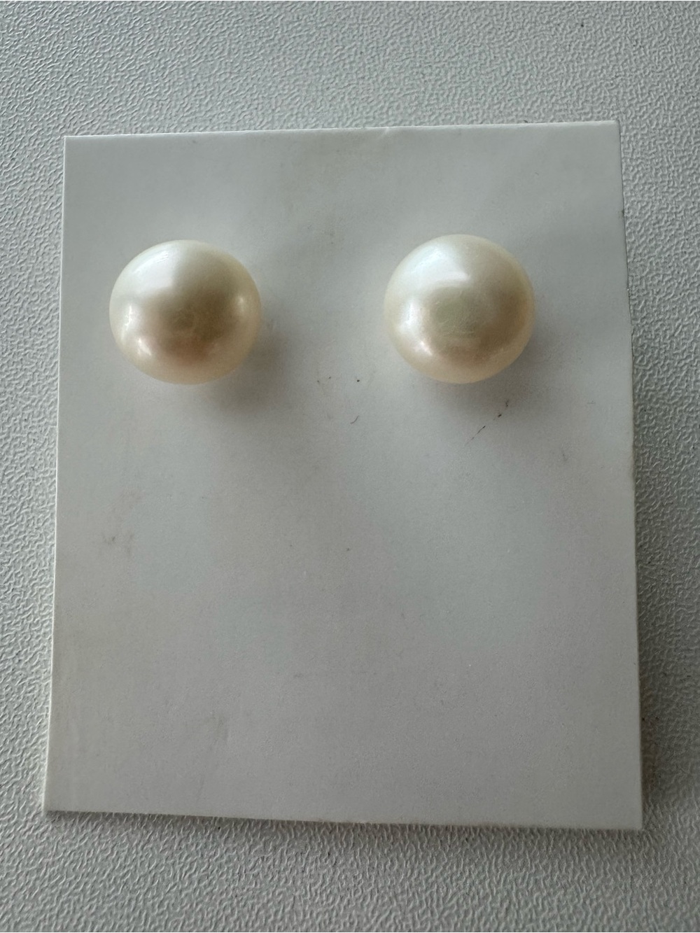 Classic Pearl Stud Earrings - White